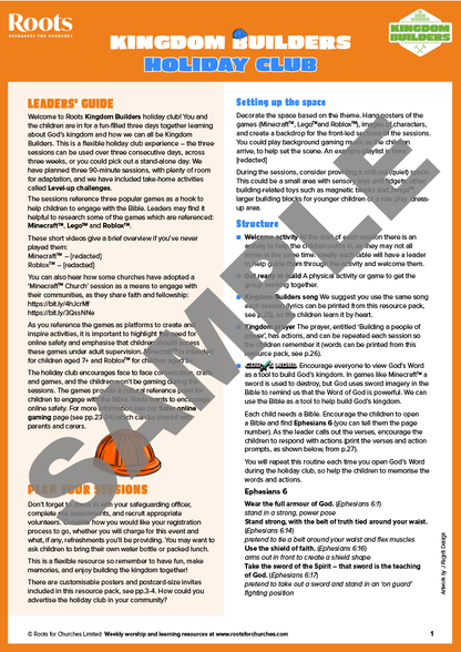 Kingdom Builders: 3-session holiday club