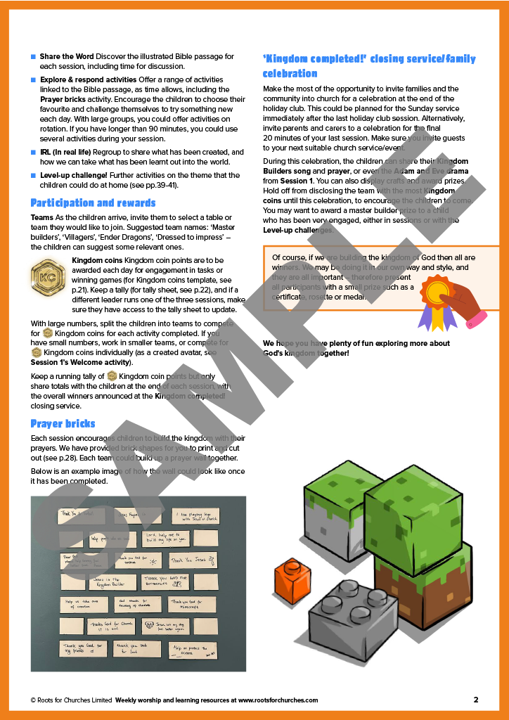Kingdom Builders: 3-session holiday club