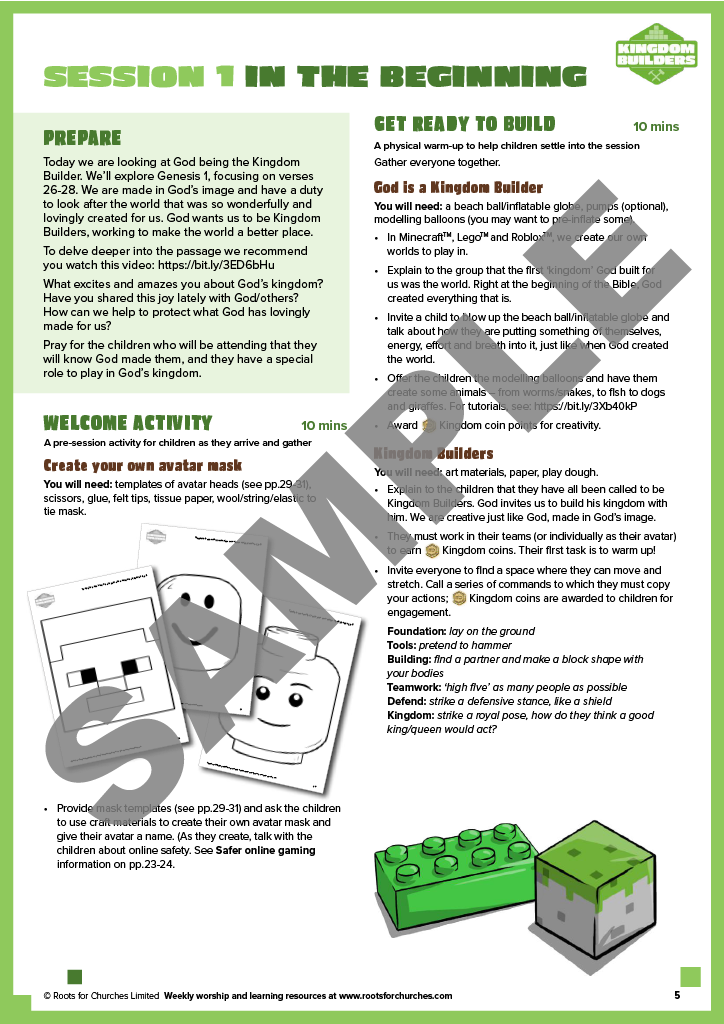 Kingdom Builders: 3-session holiday club
