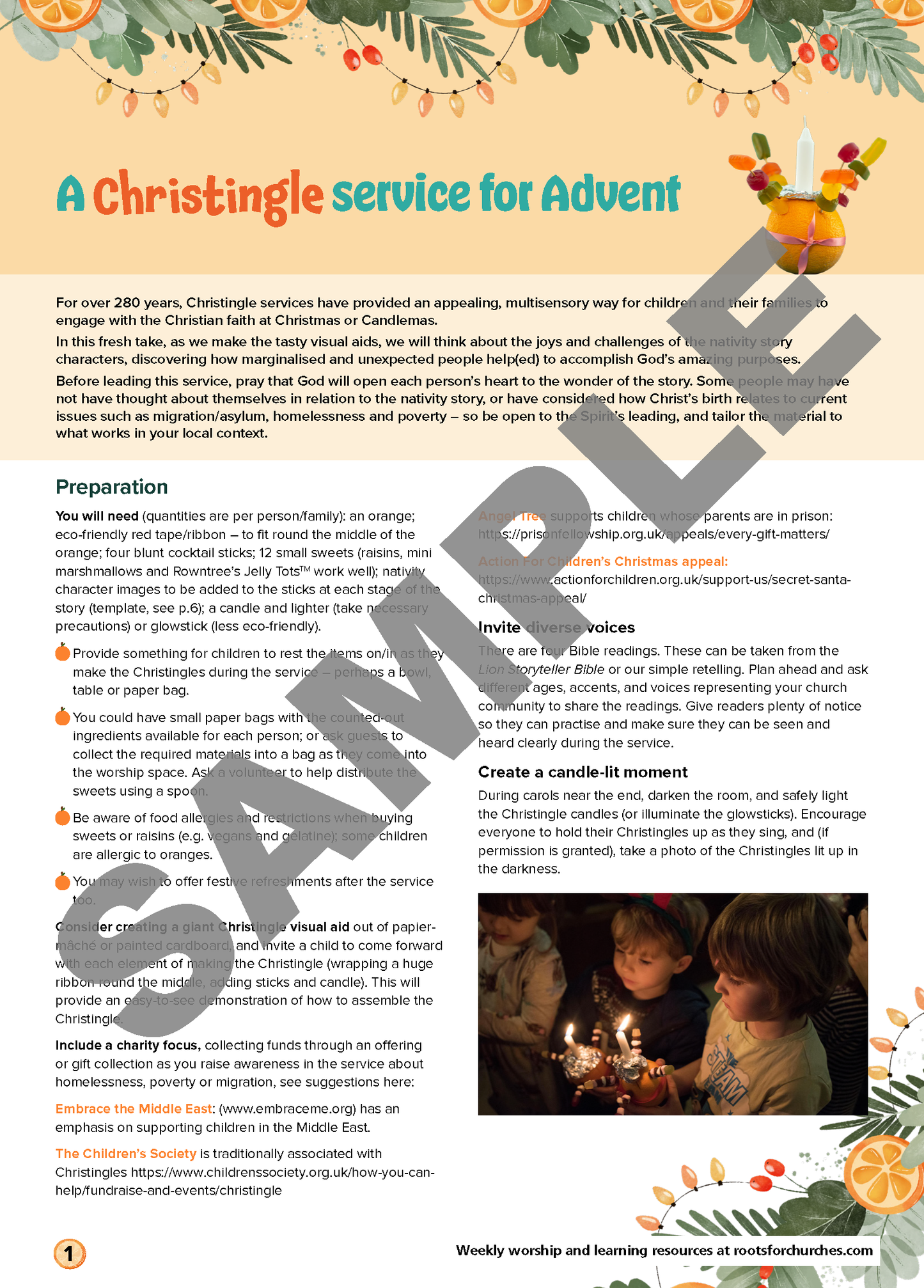 Christingle with a fresh twist: an unexpected addition