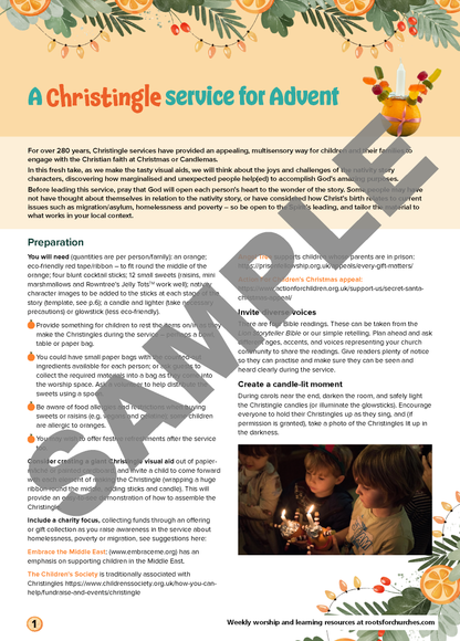 Christingle with a fresh twist: an unexpected addition